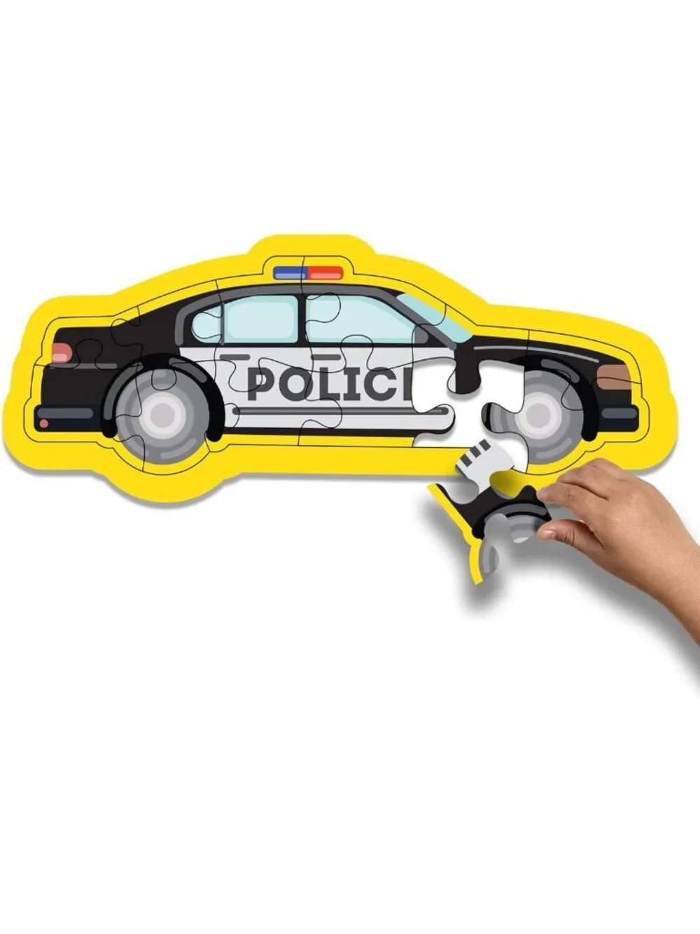 Emergency Vehicles 4-in-1 Floor Puzzles for Kids - Fire Truck, Police Car